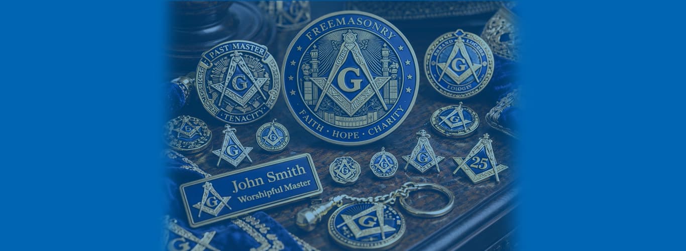 Custom Masonic Coins — CNF Interactive website imagery